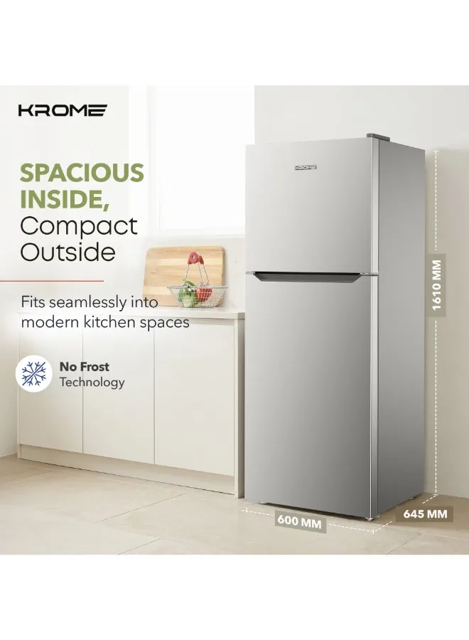 Krome Inverter Double Door Refrigerator – KR-RFF460SSK1