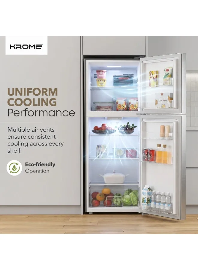 Krome Inverter Double Door Refrigerator – KR-RFF460SSK1 3