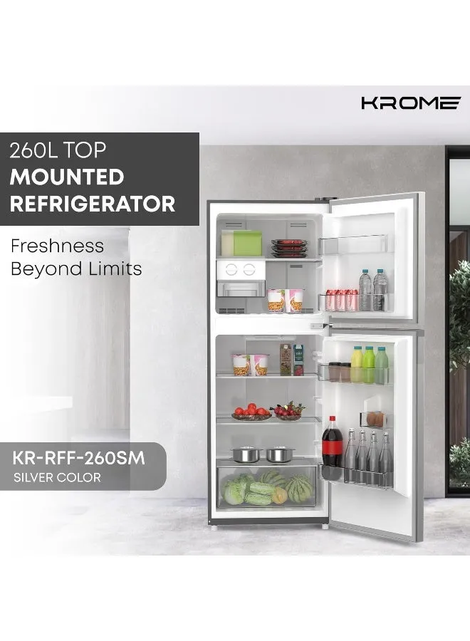 Krome Refrigeragtor 260 Refrigerator – KR-RFF260SM 2