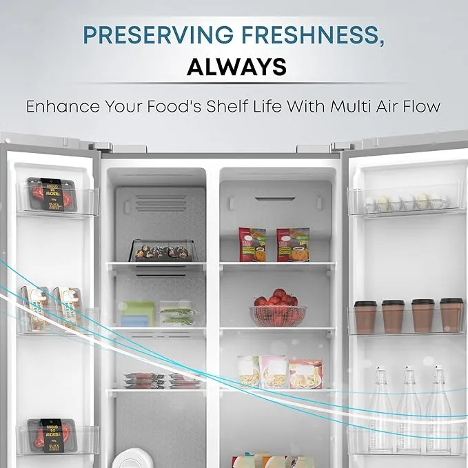Krome Side By Side 600L Refrigerator – KR-SBS601SM