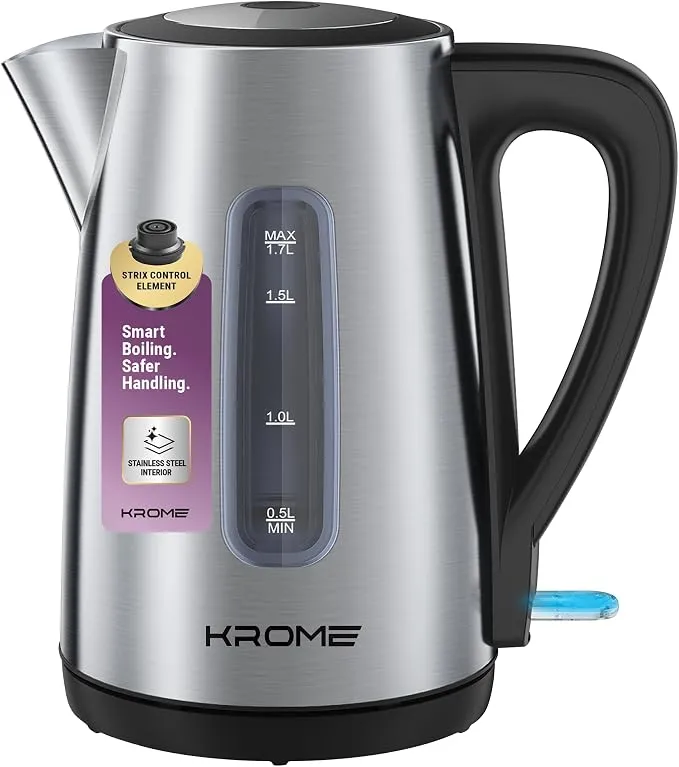 Krome Steel 1.7L Electric Kettle – KR-KTSS210PD