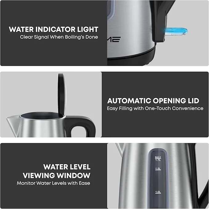 Krome Steel 1.7L Electric Kettle – KR-KTSS210PD 3