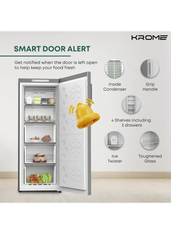 Krome Upright Refrigerator – KR-UF220IM 4