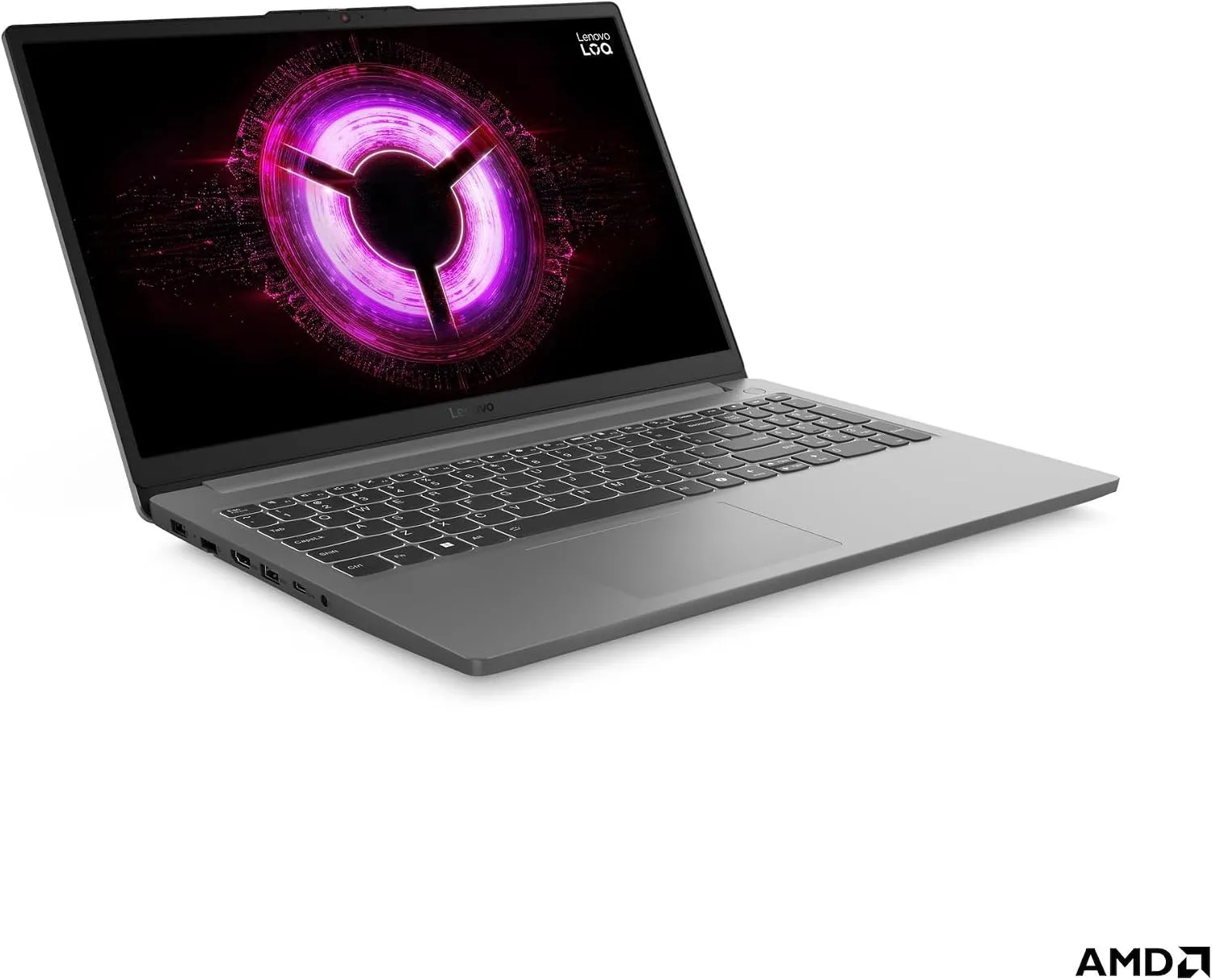 Lenovo LOQ 15ARP10E, 15.6" FHD IPS 144Hz Display, AMD Ryzen 7 170, 16GB DDR5 RAM,512GB PCIe NVME SSD, NVIDIA GeForce RTX 4050 6GB GDDR6, AI, Wi-Fi 6, Win11 Home, Luna Grey 3