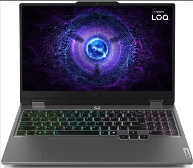 Lenovo LOQ 15IRX9 Gaming Laptop, 15.6" FHD 144Hz IPS Display, Intel Core i7-13650HX, 16GB RAM, 512GB SSD, NVIDIA GeForce RTX 4050 6GB GDDR6, Backlit Engllish (UK) K/B, No OS, Luna Grey | 83DV0071PS 3