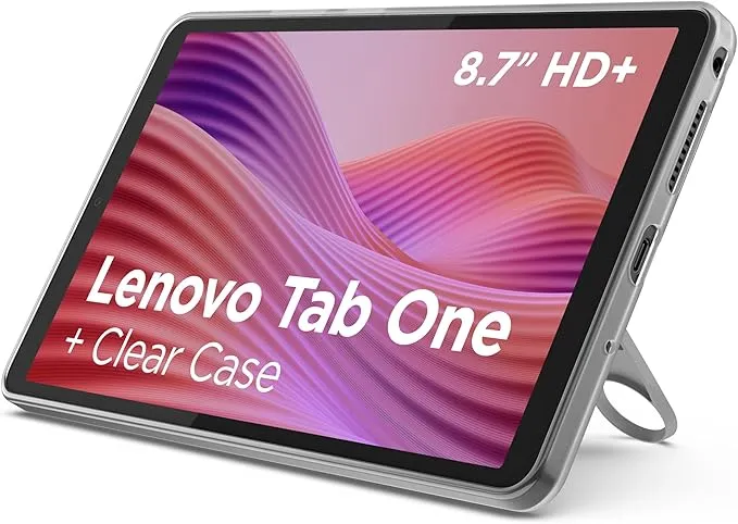 Lenovo Tab 4G Tablet with Clear Case 4GB RAM 128GB Storage – HD Display, LTE Connectivity, Octa-Core Processor, Long Battery Life, Protective Clear Case Included