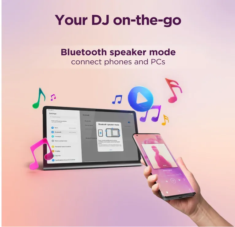Lenovo Tab Plus with Sleeve, 11.5" 2K 90Hz Touch Display, MediaTek Helio G99 2.2GHz, 8GB RAM, 256GB Storage, Octa JBL Hi-Fi Speakers, Screen Share, Speaker Mode, A14, Luna Grey [ZADX0108AE] 3