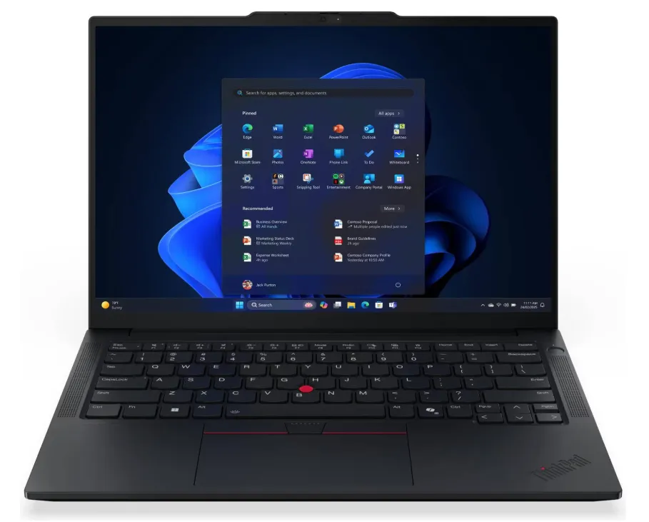 Lenovo ThinkPad E14 Gen 7 Laptop, 14" WUXGA IPS 60Hz Display, Intel Core Ultra 7 256V, 16GB RAM, 512GB SSD, Intel Arc Graphics 140V, English (EU) Keyboard, No OS, Black | 21U20063GQ