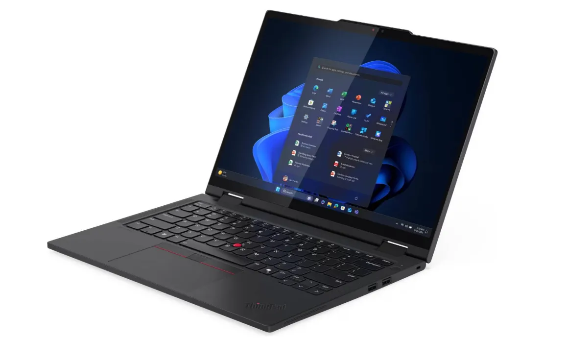 Lenovo ThinkPad T14s 2 in 1 Gen 1 Laptop, 14" WUXGA IPS Touch Display, Intel Core Ultra 7 255U, 32GB RAM, 1TB SSD, Intel Graphics, English/Arabic Keyboard, Windows 11 Pro, Black | 21R3004UGR
