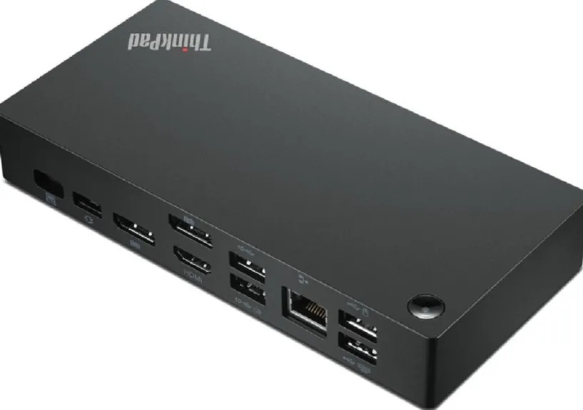 Lenovo ThinkPad Universal USB-C Docking Station, 65W Output Power, 2x 3840x2160 @60 Hz Refresh Rate, Gigabit Ethernet, 2xDisplay Ports, 1xHDMI, 4xUSB Ports, Black | 40AY0090UK / 40AY0090EU
