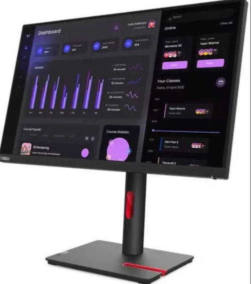 Lenovo ThinkVision 23.8″ T24i-30 Monitor, 60Hz FHD IPS Display with Eyesafe, 4ms Response Time, Phone Holder, 99% sRGB, 6-bit, Tilt/Swivel/Lift/Pivot Stand, HDMI, VGA, DP, Black | 63CFMATXUK 3