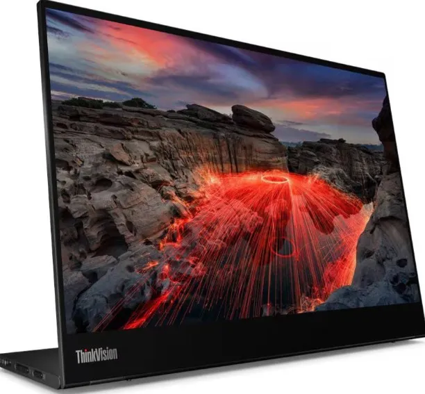 Lenovo ThinkVision M14t Gen 2 Portable Monitor, 14" IPS Display, 2240 x 1400 Resolution, 60Hz Refresh Rate, 10-Point Capacitive Touch Panel, 16.7m Color Support, Raven Black | 63FDUAT6WL