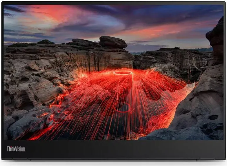 Lenovo ThinkVision M14t Gen 2 Portable Monitor, 14" IPS Display, 2240 x 1400 Resolution, 60Hz Refresh Rate, 10-Point Capacitive Touch Panel, 16.7m Color Support, Raven Black | 63FDUAT6WL