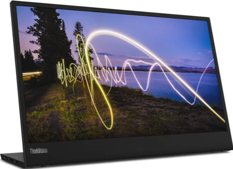 Lenovo ThinkVision M15 Portable Monitor, 15.6" FHD IPS Display, 6ns Response Time, 250nit Brightness,VESA Mount CompatibilityTilt, Height Adjust Stand, 2x USB-C Black | 62CAUAT1WL