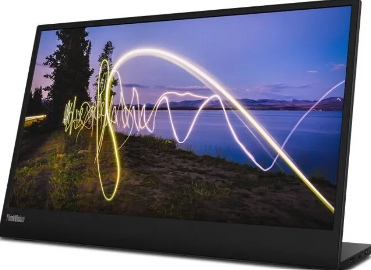 Lenovo ThinkVision M15 Portable Monitor, 15.6" FHD IPS Display, 6ns Response Time, 250nit Brightness,VESA Mount CompatibilityTilt, Height Adjust Stand, 2x USB-C Black | 62CAUAT1WL