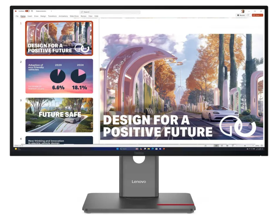 Lenovo ThinkVision P27QD-40 Monitor, 27" IPS Display, QHD Resolution, 120Hz Refresh Rate, 4ms (GtG Extreme) Response Time, 1.07 Billions Color Support, Raven Black | 64B3GAT2UK