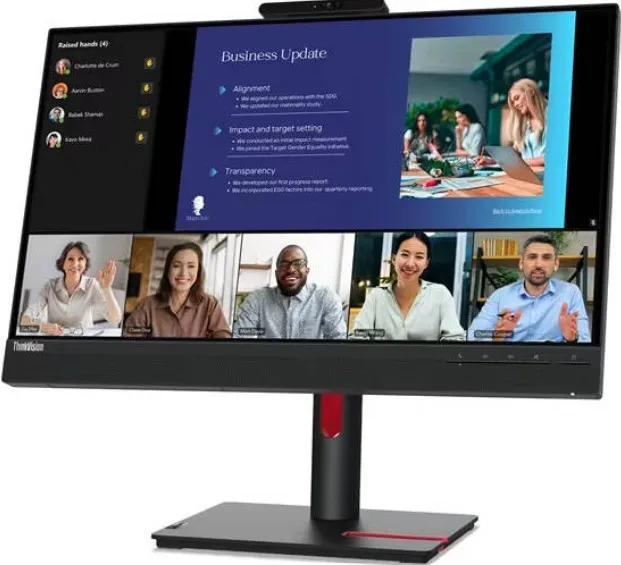 Lenovo ThinkVision T24v-30 Monitor, 23.8" IPS FHD Display, 75Hz Refresh Rate, 4ms (Extreme Mode) / 6ms (Normal Mode) Response Time, Built-In 3W x2 Speaker, Black | 63D8MAT3UK 3