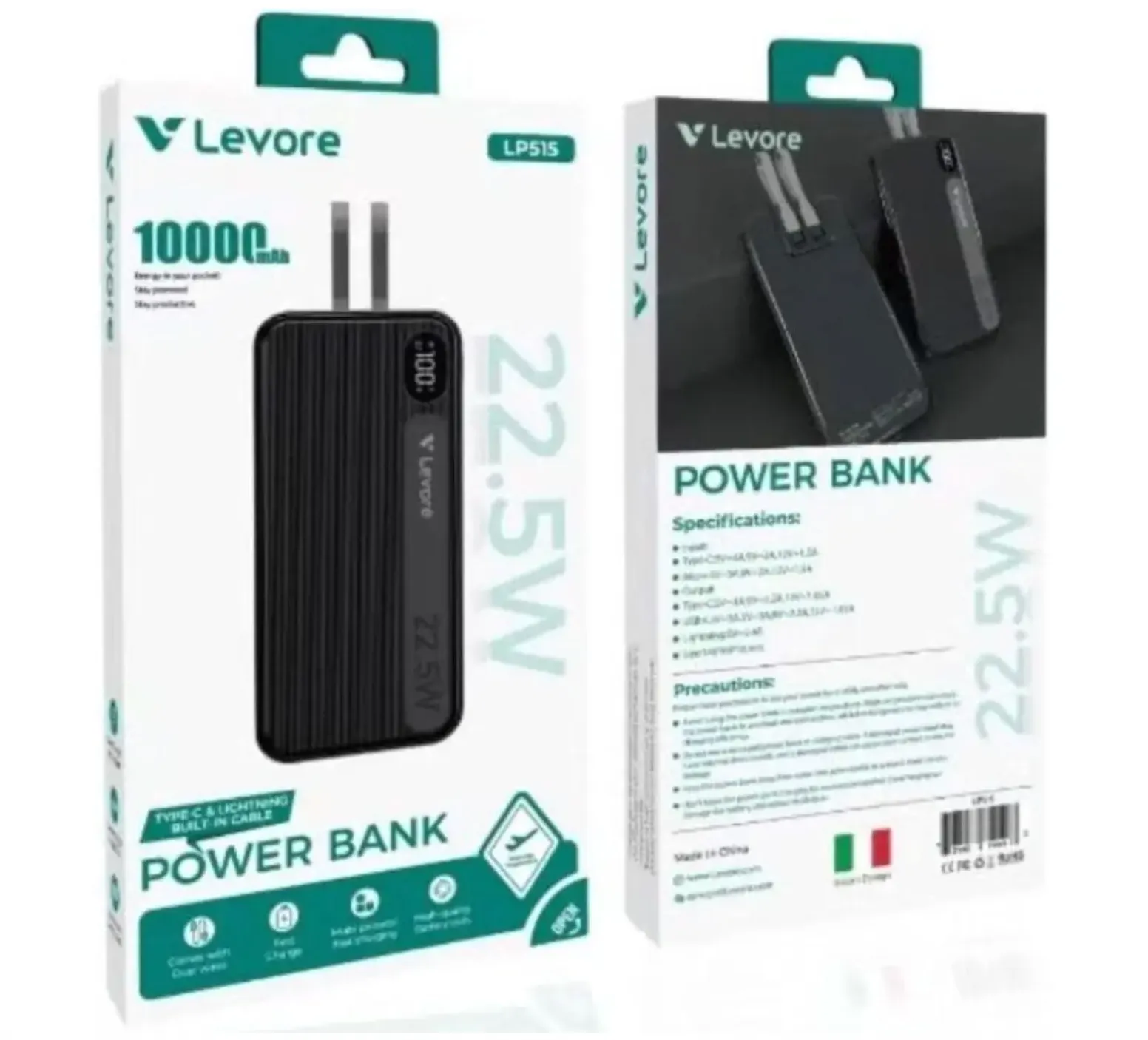 Levore Fast Charging Power Bank 10000mAh Black – LP515