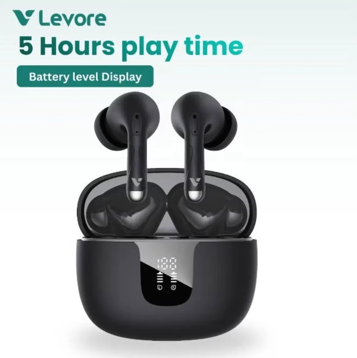 LEVORE LBT201-BK TWS Wireless Bluetooth Earbuds – Black