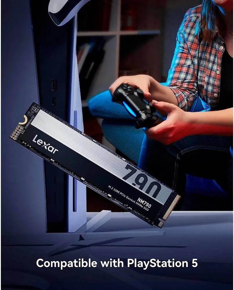 Lexar 1TB High Speed PCIe Gen 4X4 M.2 NVMe, up to 7400 MB/s read and 6500 MB/s write LNM790X001T-RNNNG 4