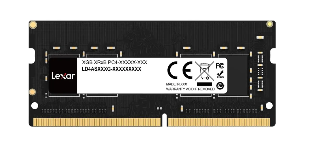 Lexar 32GB DDR4 3200MHz SODIMM Laptop RAM – 260-Pin, 1.2V, CL22 ( LD4AS032G-B3200GSST )