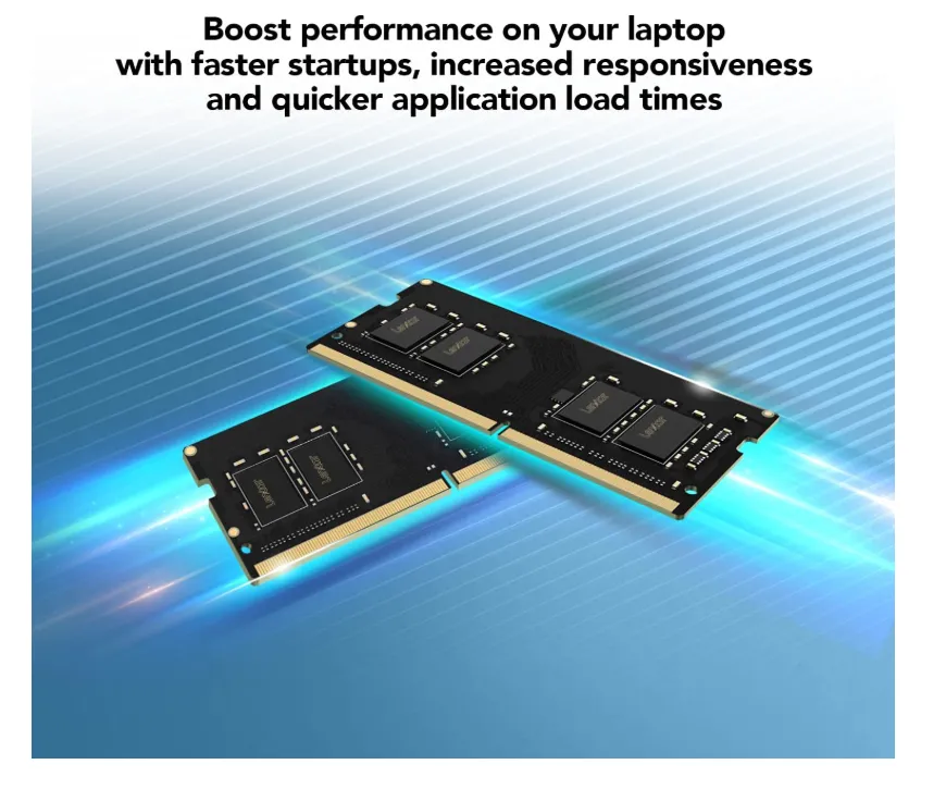 Lexar 32GB DDR4 3200MHz SODIMM Laptop RAM – 260-Pin, 1.2V, CL22 ( LD4AS032G-B3200GSST )