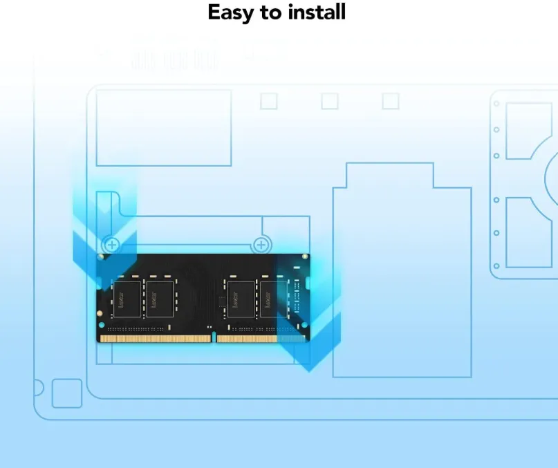 Lexar 32GB DDR4 3200MHz SODIMM Laptop RAM – 260-Pin, 1.2V, CL22 ( LD4AS032G-B3200GSST ) 4