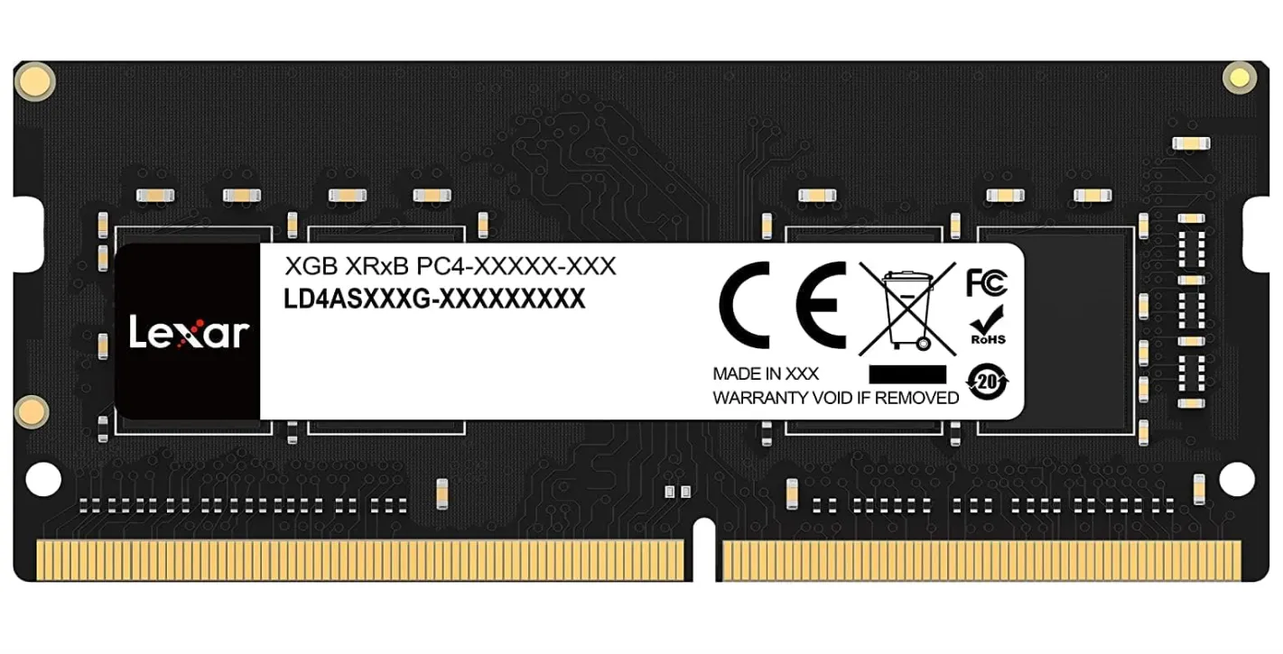 Lexar 8GB DDR4 3200MHz SODIMM Laptop Memory RAM – 260-Pin, 1.2V, CL22 ( LD4AS008G-B3200GSST )
