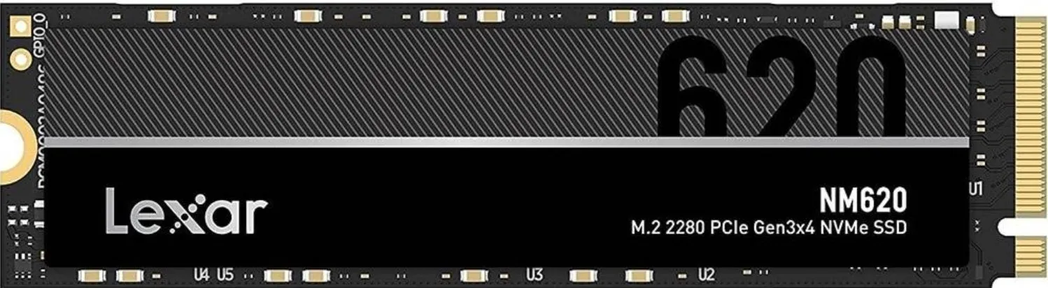 Lexar NM620 512GB M.2 2280 Internal Solid State Drive, Up to 3300MB/s Read & 2400MB/s Write Speeds, 3D TLC NAND , 1.5 Million Hours MTBF, Shock & Vibration Resistance. Black | LNM620X512G-RNNNG