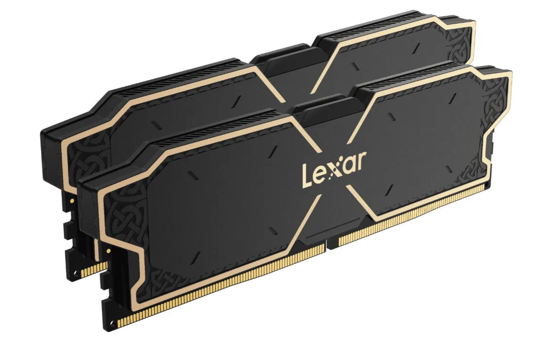 Lexar THOR OC 32GB Kit DDR5 6000MHz CL38 UDIMM Desktop RAM – 2×16GB, 288-Pin, Intel XMP 3.0 / AMD EXPO, On-Die ECC