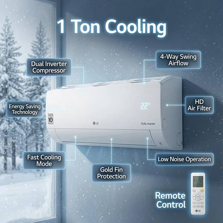 LG 1 Ton Inverter Split Air Conditioner 5