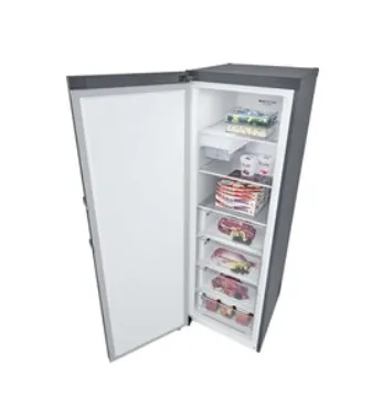 LG 324L Net Capacity Upright Freezer GR-B414ELFM, Total No Frost, LINEARCooling, Multi Air Flow, Express Freeze, Smart Inverter Compressor, Platinum Silver 3