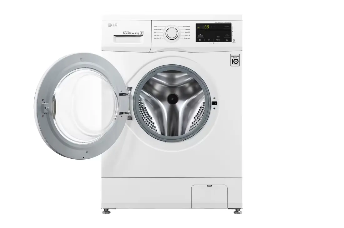 LG  7 KG Front Load Washing Machine With 6 Motion Direct Drive Motor, Sleek Design, Smart Diagnosis, 10 Years Motor Warranty 7 kg FH2J3QDNG0P White 4