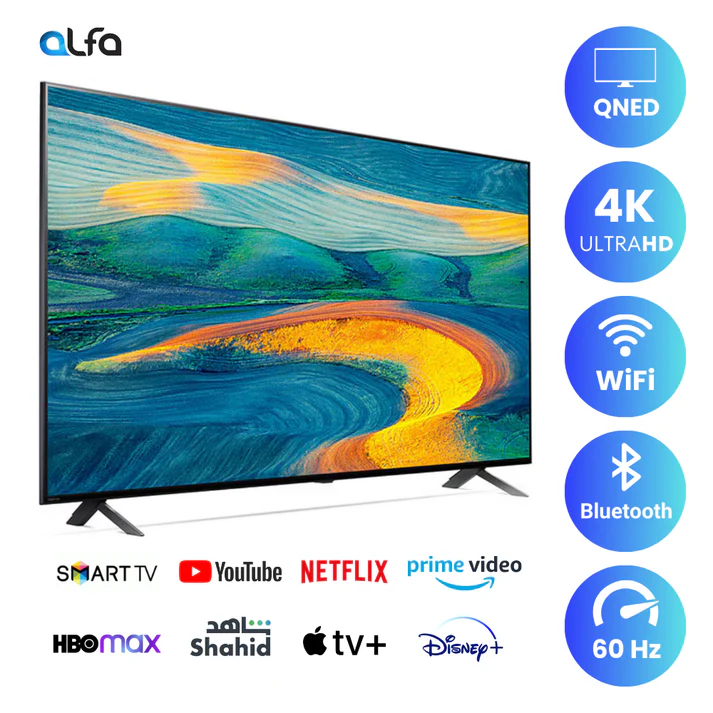 LG 75 inch Smart QNED TV - 4K, 75QNED75