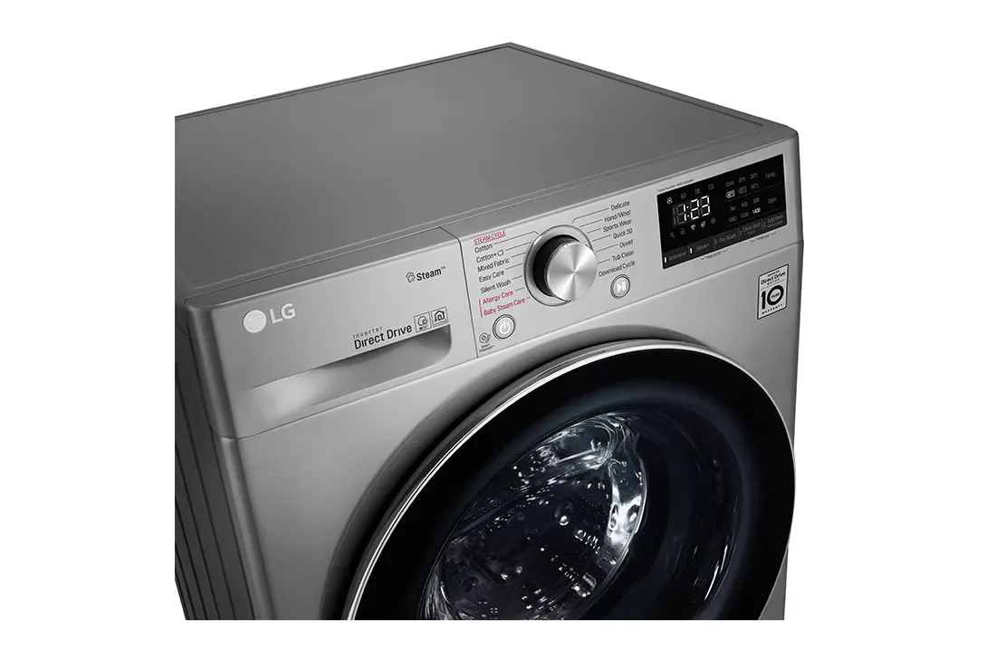 LG 9 Kg Front Load Washing Machine With Ai Dd Steam And Thinq Technology F4R5Vyg2P Platinum 9 kg F4R5VYG2P Platinum 3