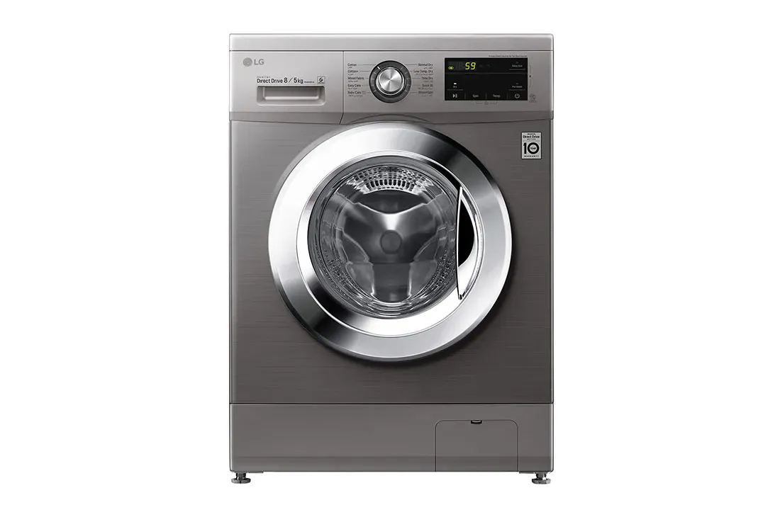 LG Front Load Washer Dryer F4J3TMG5P 8kg Wash / 5kg Dry (Platinum Silver)