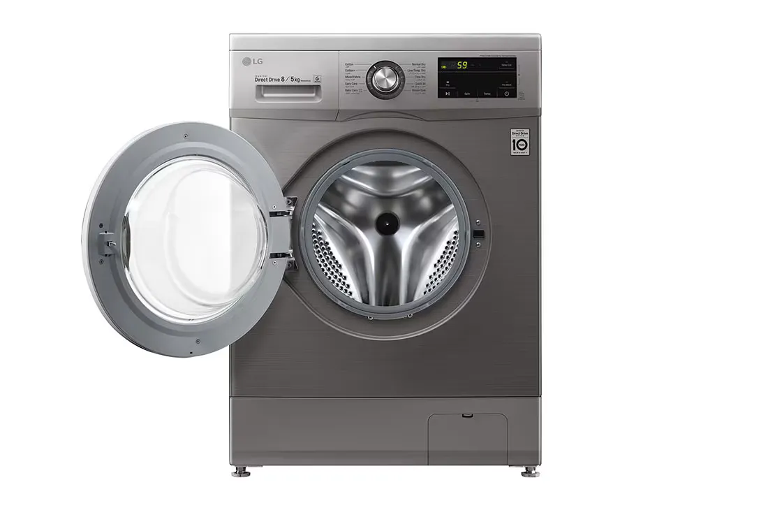 LG Front Load Washer Dryer F4J3TMG5P 8kg Wash / 5kg Dry (Platinum Silver)