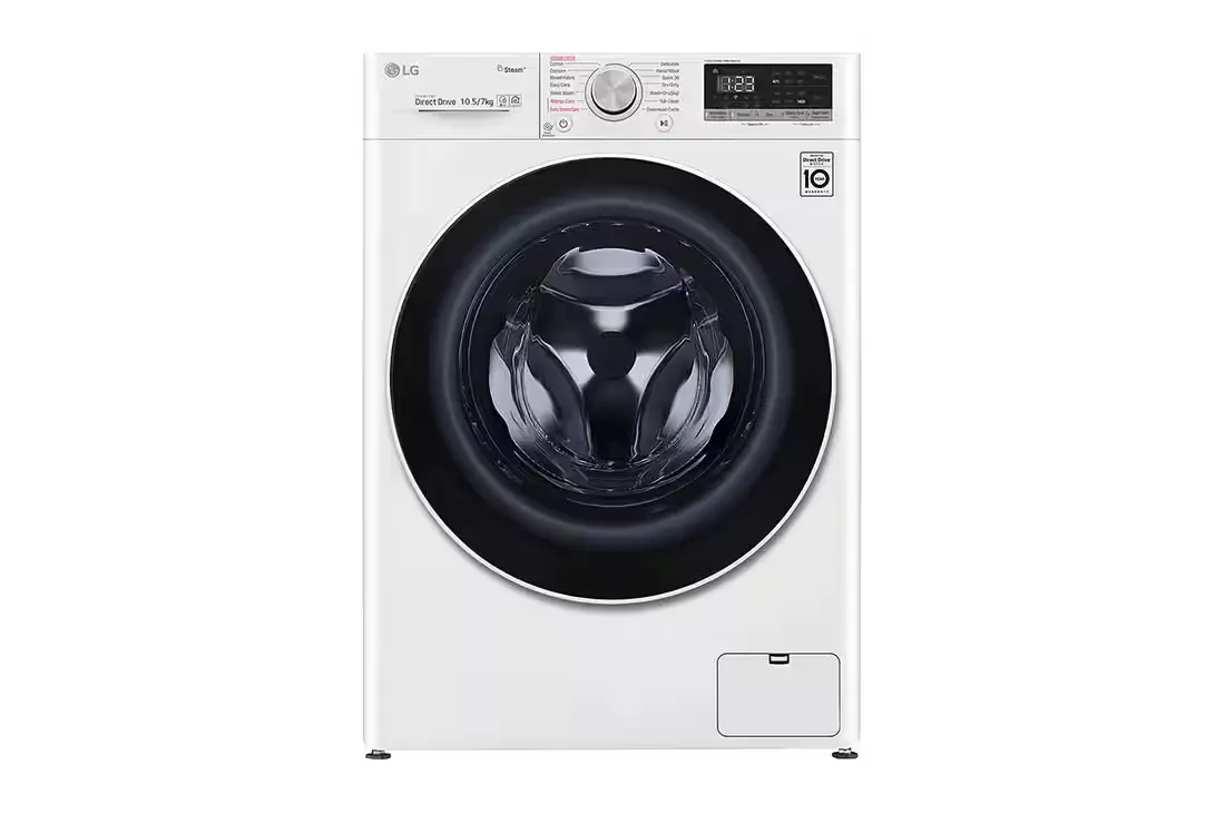 LG Front Load Washer Dryer F4V5RGPOW 10.5kg Wash / 7kg Dry (White)