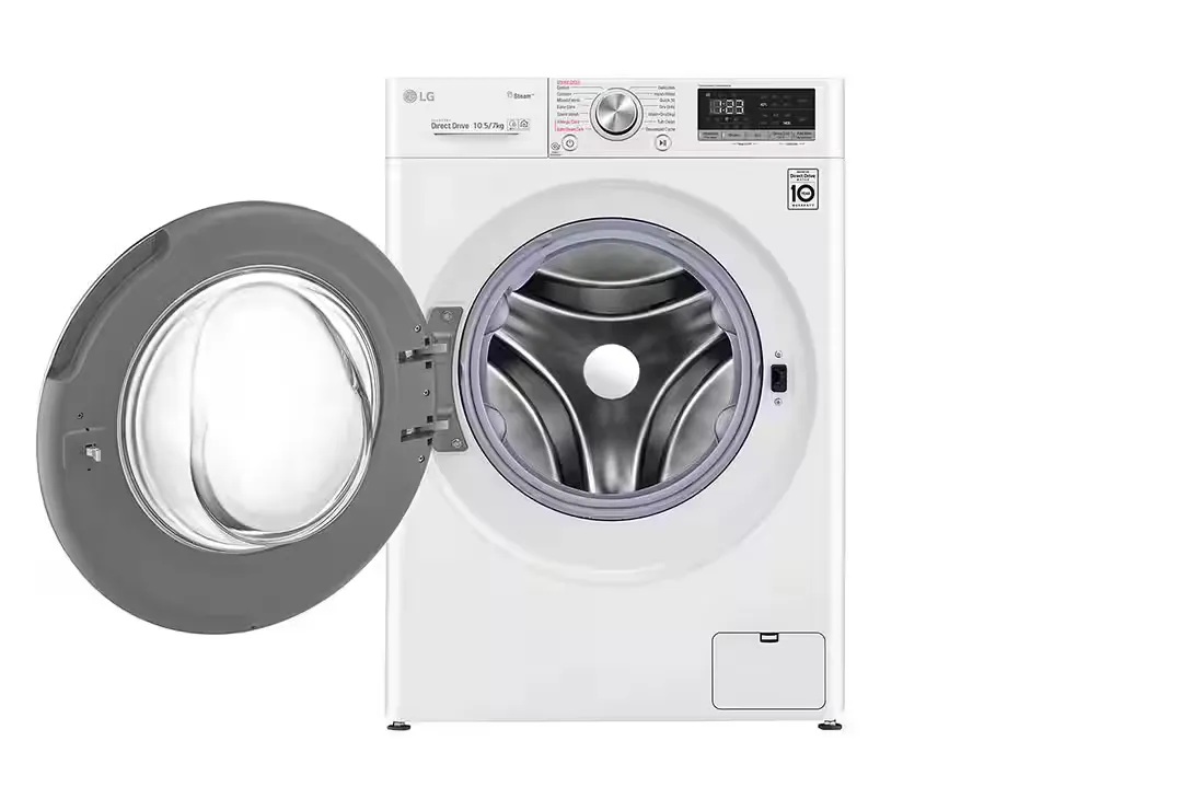 LG Front Load Washer Dryer F4V5RGPOW 10.5kg Wash / 7kg Dry (White) 3
