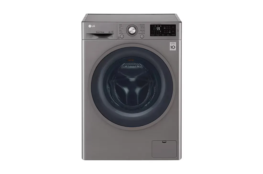 LG Front Load Washing Machine F4J6TNP8S 8kg (Silver)