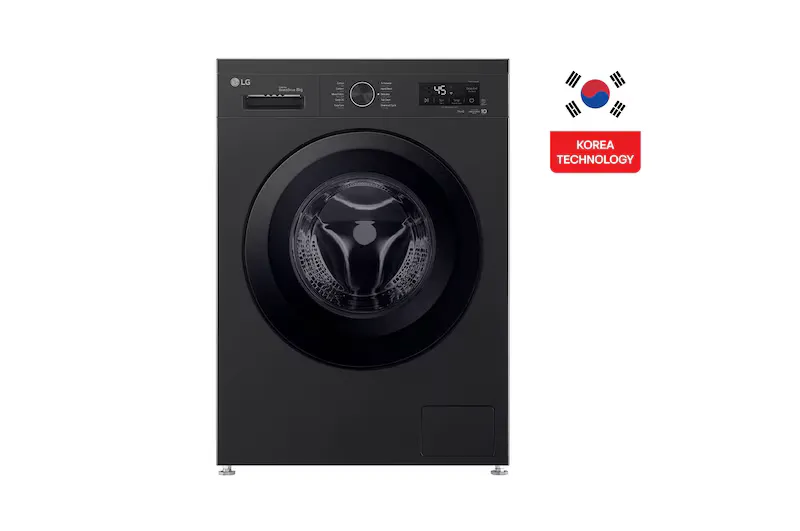LG Front Load Washing Machine F4Y2TYG6X 8kg (Onyx Black)
