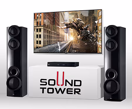 LG LHD675BG 4.2-Channel DVD Home Theater System, 1000W RMS, Dual Built-In Subwoofers, Bluetooth, HDMI, USB, Black