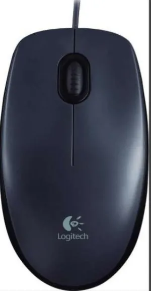 Logitech M90 Wired Mouse, Ambidextrous Design,Black