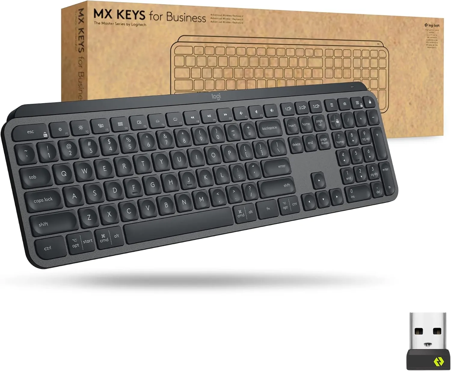 LOGITECH MX KEYS FOR BUSINESS WIRELESS KEYBOARD (920-010116) GRAPHITE