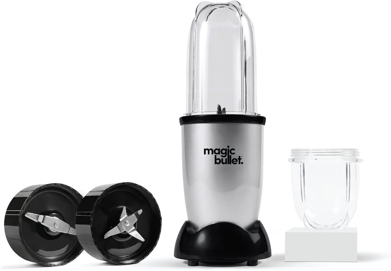Magic Bullet, Multi-Function High-Speed Blender ,Black/Silver,4 Piece Set, MB4-0612