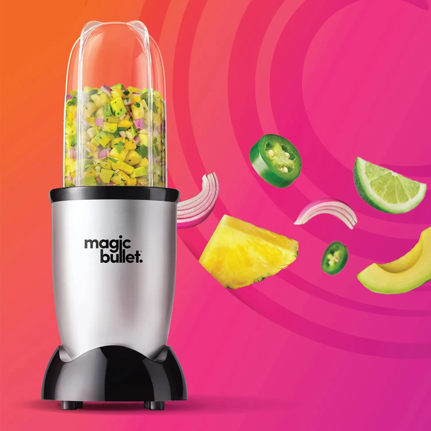 Magic Bullet, Multi-Function High-Speed Blender ,Black/Silver,4 Piece Set, MB4-0612 4