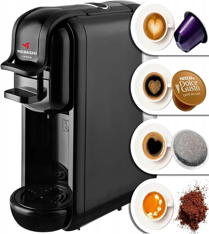 MEBASHI 3-in-1 Multifunction Espresso Capsule Coffee Machine, 600ml, 19 Bar, Auto Shut-Off, 1450W, Black – ME-CEM302 5