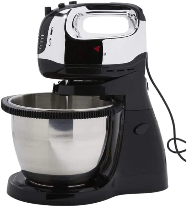 MEBASHI 3L Rotatable Stand Bowl Mixer, 5 Speeds, Black (ME-SBM1003)(300W)