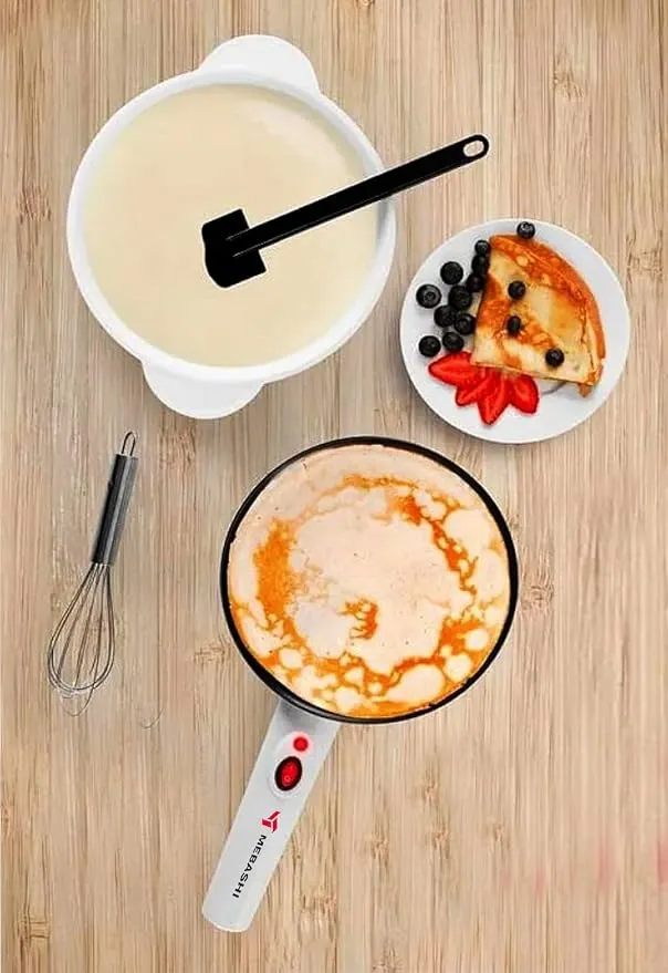 Mebashi 4-Piece Crepe Maker Set 800W ME-CRP333 Grey/White""Min 1 year manufacturer warranty 4