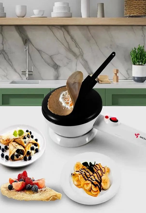 Mebashi 4-Piece Crepe Maker Set 800W ME-CRP333 Grey/White""Min 1 year manufacturer warranty 5